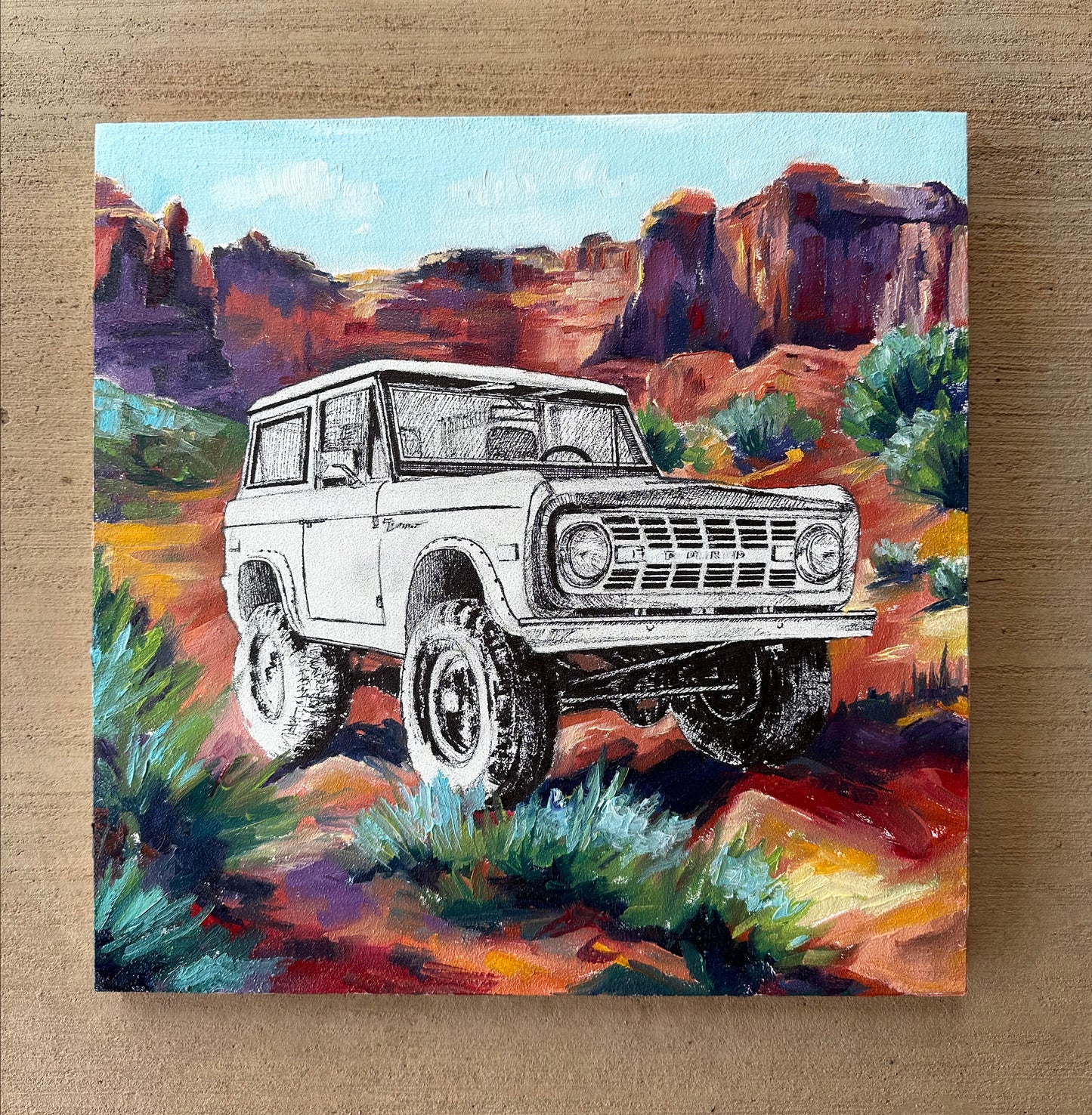 Buckin' Bronco Original Artwork