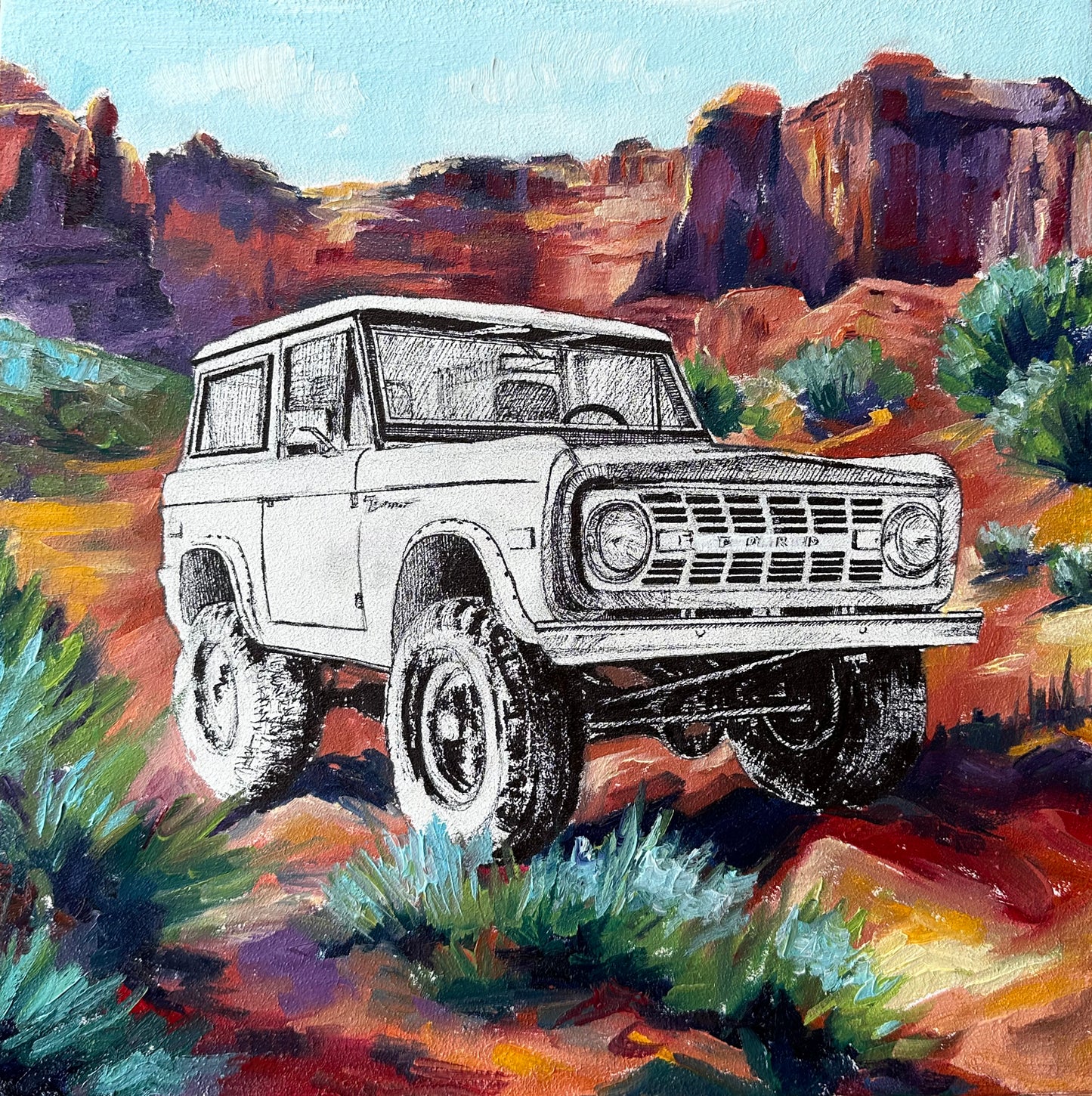 Buckin' Bronco Original Artwork